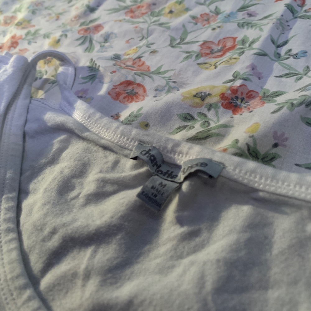 White Cropped Charolette Russe Shirt
